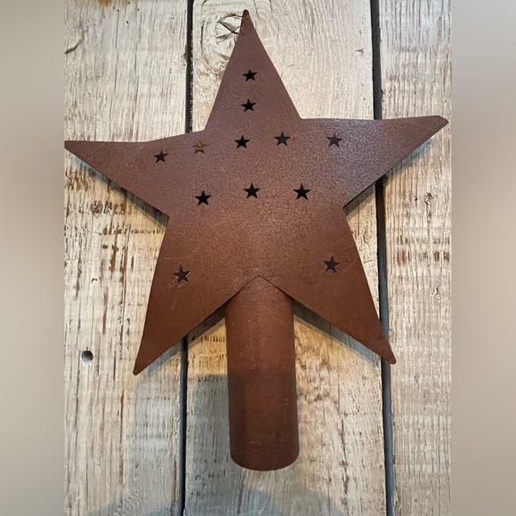 Rustic Brown Star Tree Topper - Picture 1 of 7
